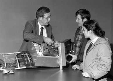 Ron and Patrizia Morse examine the first solar Kits
